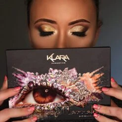 24 Shade Eyeshadow Palette - Marrakech -Beauty Bakerie Shop Klara Cosmetics 24 eyeshadow paletette Marrakech vibrant gold shimmer matte long last smudgeproof