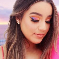 24 Shades Eyeshadow Palette - Malibu 15 24 Shades Eyeshadow Palette - Malibu -Beauty Bakerie Shop Klara Cosmetics 24 eyeshadow palette Malibu vibrant glitter shimmer matte coral sky blue pastel bold