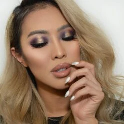 24 Shade Eyeshadow Palette - Ibiza -Beauty Bakerie Shop Klara Cosmetics Ibiza 24 eyeshadow palette professional pigmented shades looks on the model two colorful shimmer matte glitter sparkle multichrome