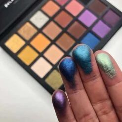 24 Shade Eyeshadow Palette - Marrakech -Beauty Bakerie Shop Klara Cosmetics Marrakech 24 eyeshadow palette professional pigmented shades swatches colorful shimmer matte glitter sparkle multichrome