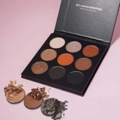 Pro Eyeshadow Palette 01 -Beauty Bakerie Shop Klara Cosmetics Pro Eyeshadow Palette one professional pigmented shades colorful shimmer matte glitter sparkle multichrome long lasting smudgeproof makeup