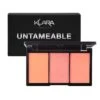 Untameable - 3 Shade Blush Contour Eyeshadow Palette -Beauty Bakerie Shop Klara Cosmetics Untameable 3 shades contour bronze blush highlight eyeshadow trio palette professional pigmented colorful shimmer matte glitter sparkle multichrome