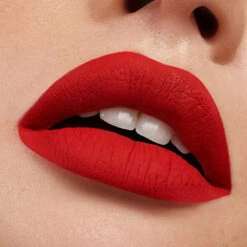 Cherry Flambé Matte Lip Whip -Beauty Bakerie Shop LipWhip CherryFlambe1 Cari LightSkin Uncropped FaceUsage 07.01.22copy