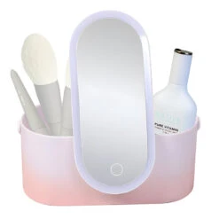 GlamBox Portable Vanity With LED Mirror -Beauty Bakerie Shop New mirro